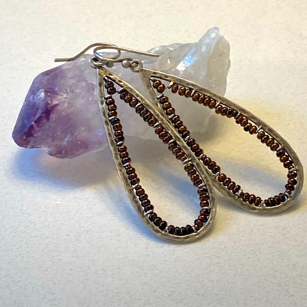 Silpada Silver Earrings teardrop